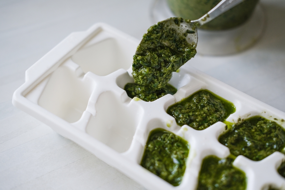 Erbe aromatiche in olio congelate a cubetti: un trucco anti spreco