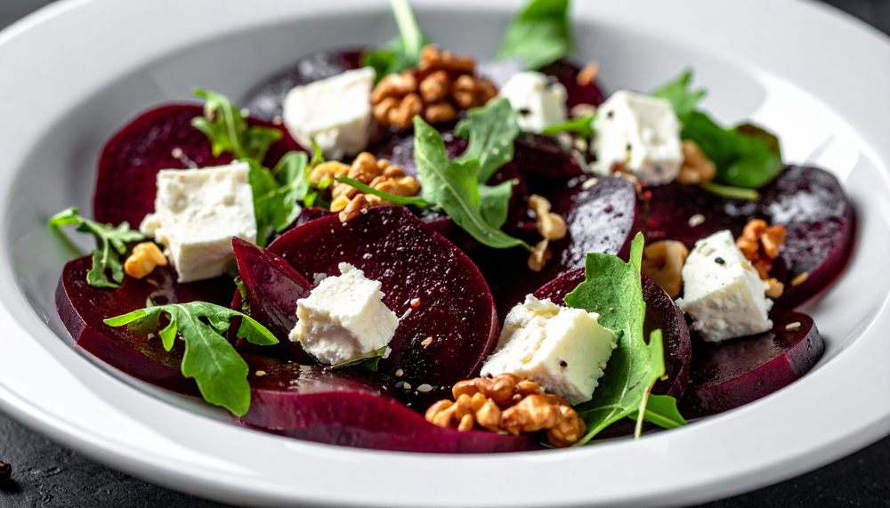 Ricetta dell'insalata di barbabietole e feta