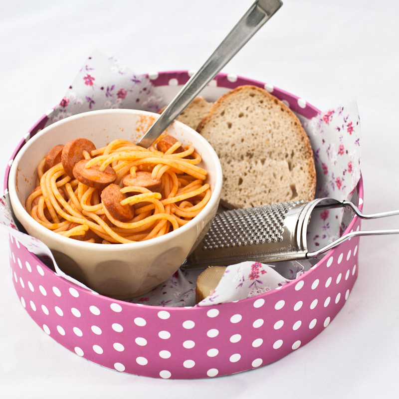 Spaghetti con i wurstel