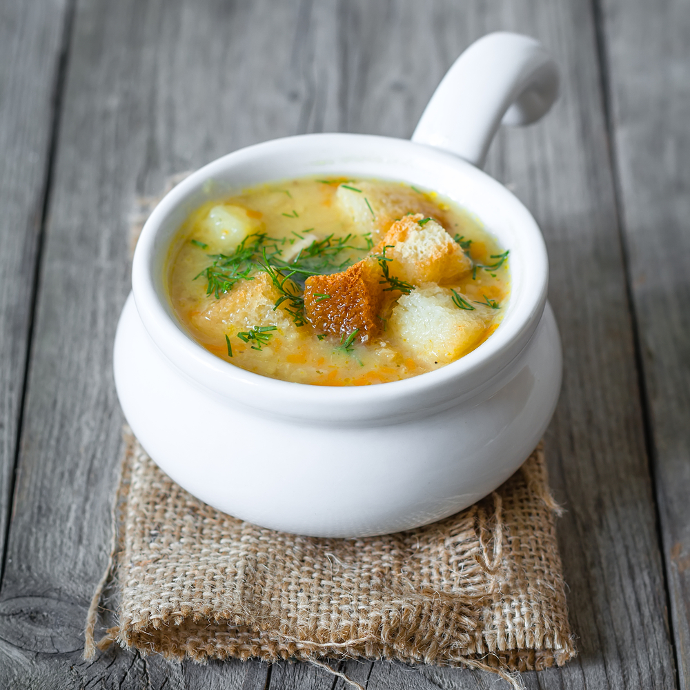 Zuppa di Piselli Novelli e sogliola