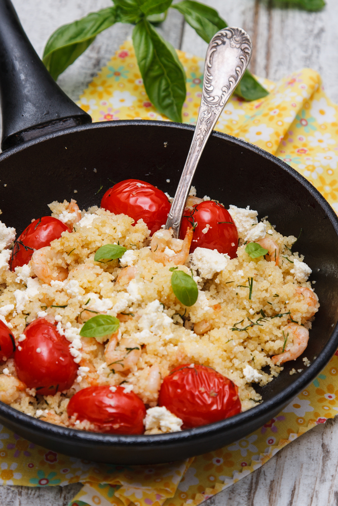 Couscous con pesto e pomodorini