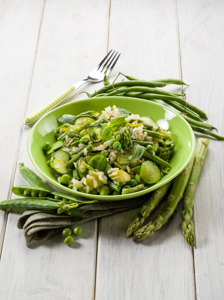 Risotto con taccole e piselli