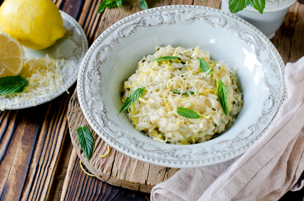 Risotto al limone olio e menta