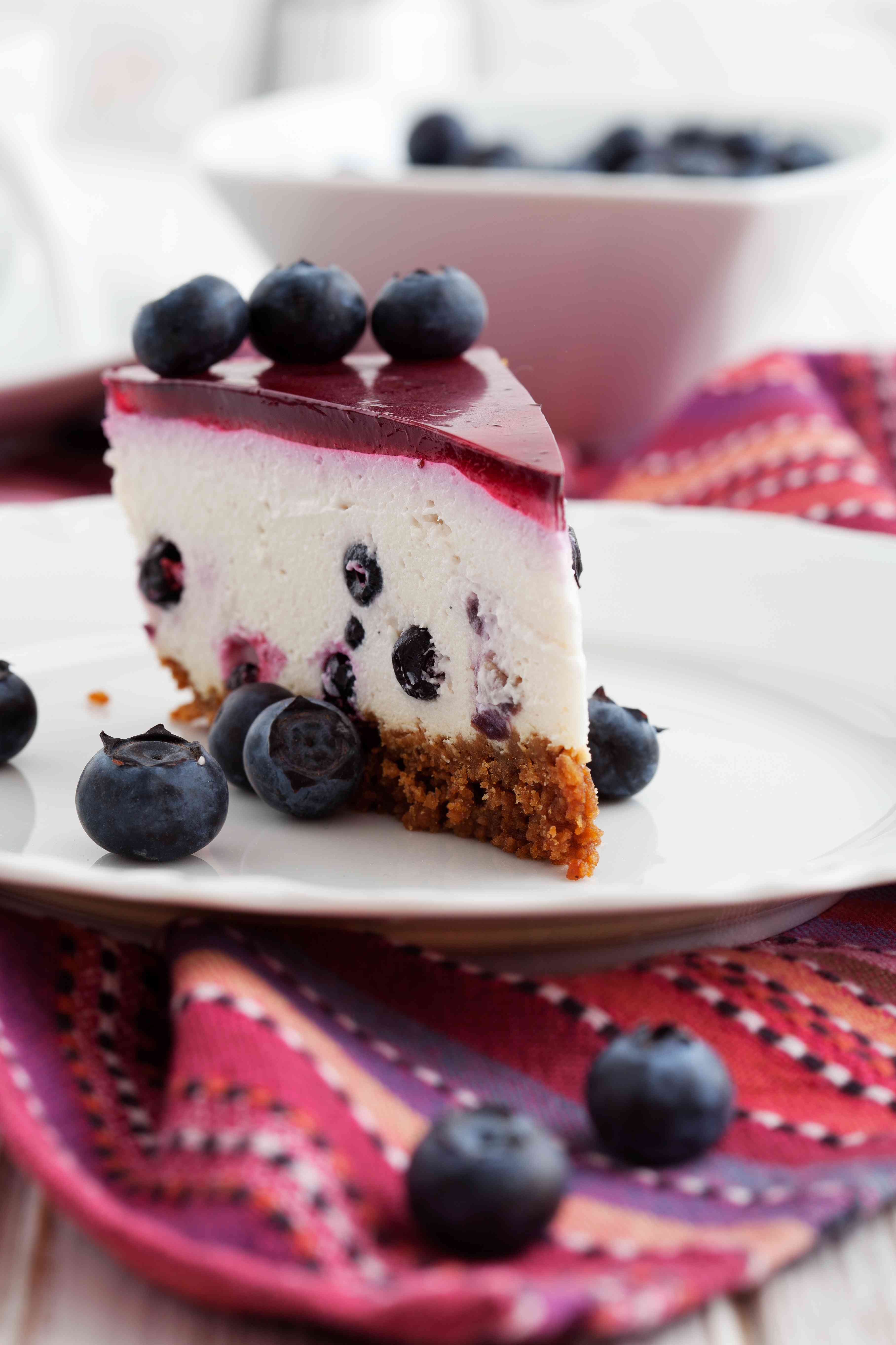 Cheesecake fredda ai mirtilli