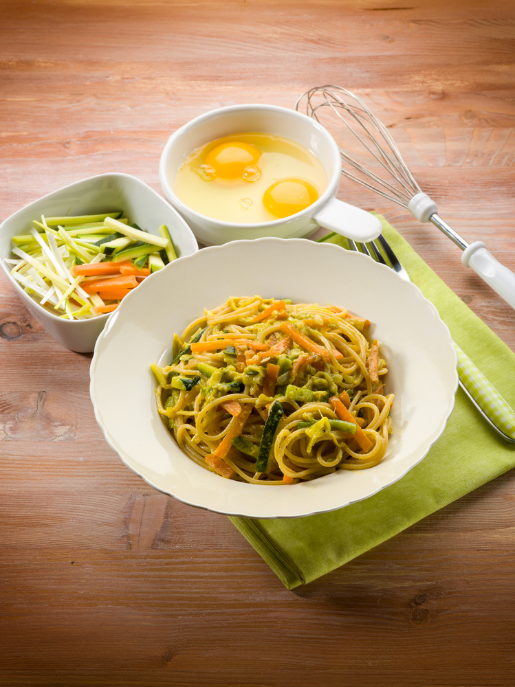 Pasta con zucchine alla carbonara