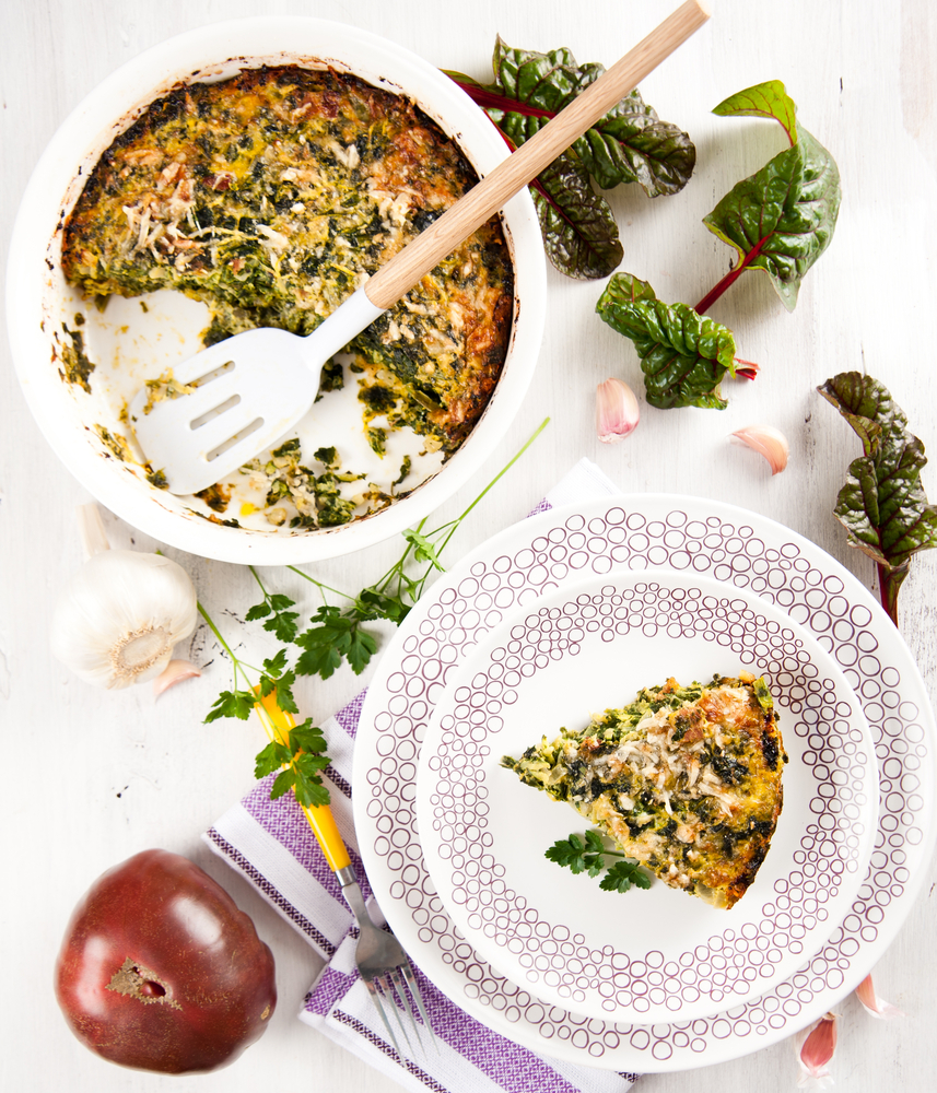 Bietole e funghi al gratin