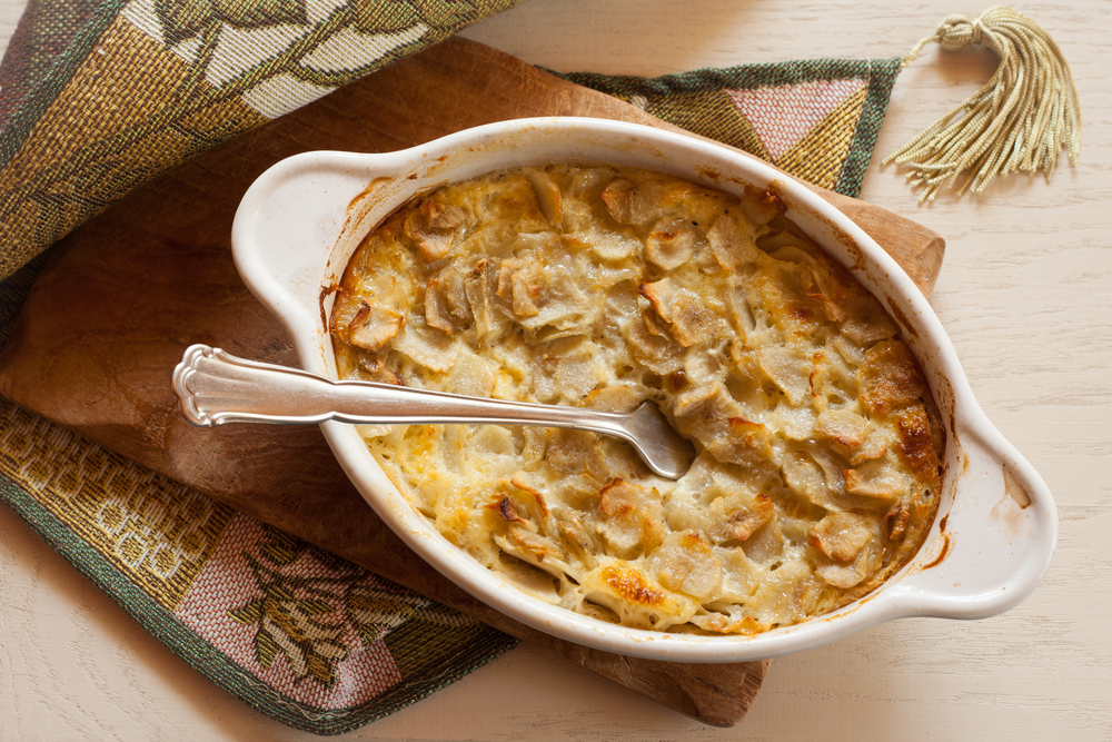 Topinambur gratinati al forno
