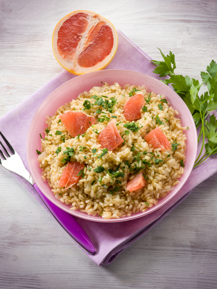 Risotto al pompelmo vegano
