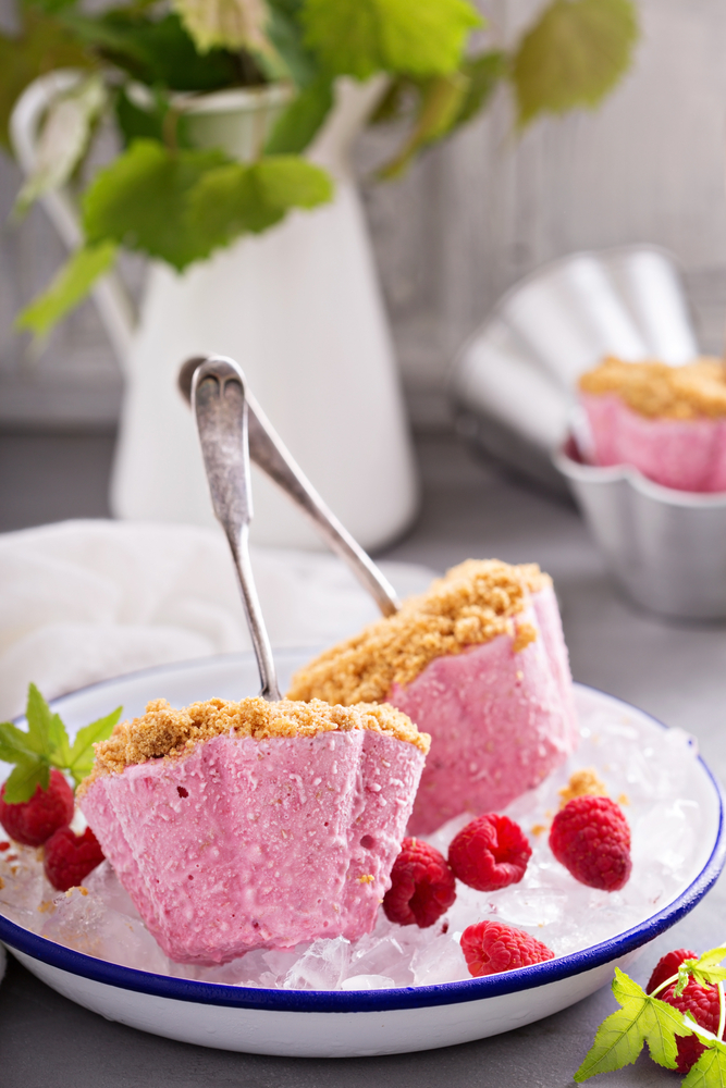 Ghiaccioli di yogurt ai lamponi