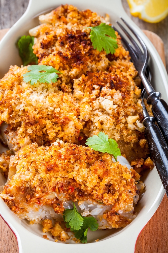 Merluzzo al forno gratinato