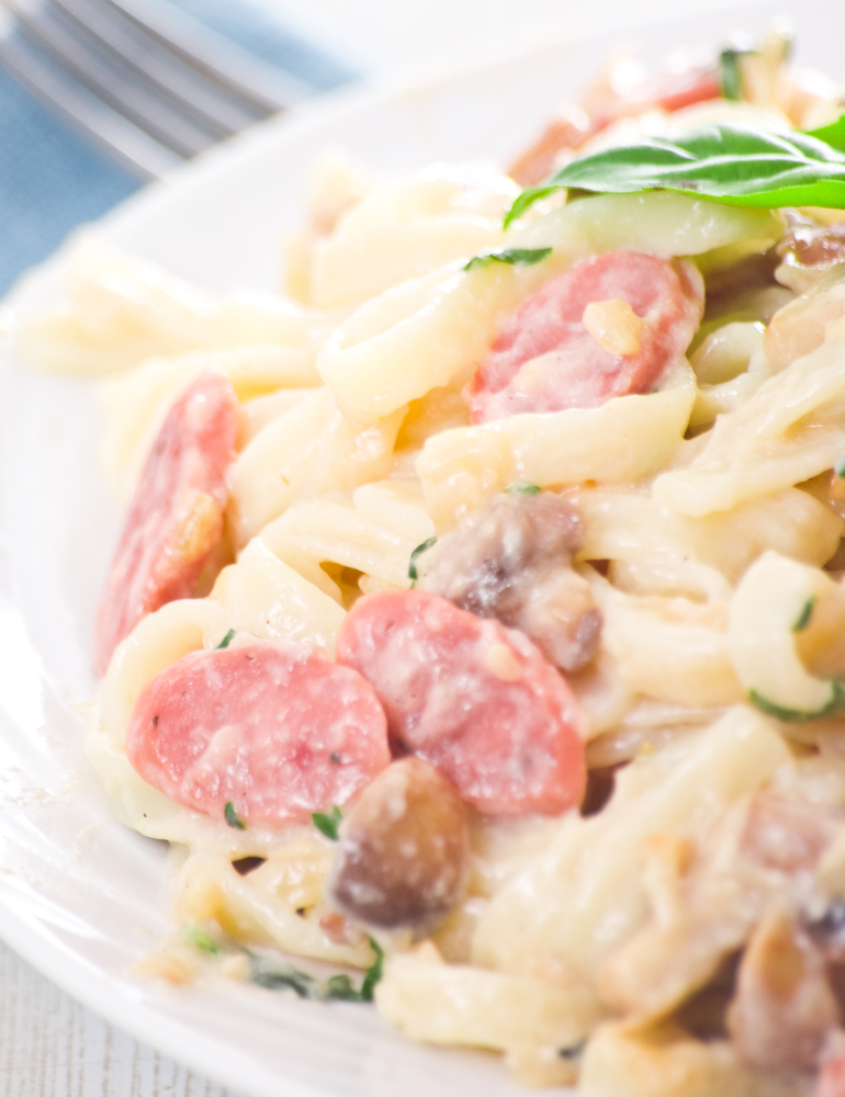 Pasta salsiccia e funghi