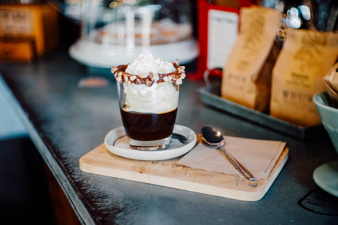 Gelatina al caffè con panna