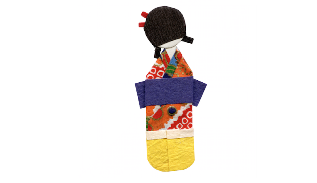 Segnalibro fai da te: la geisha di carta