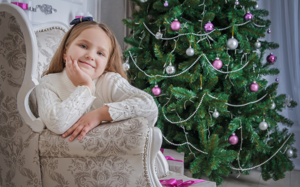 Fiocchi capelli per le feste: idea da bambina fai da te