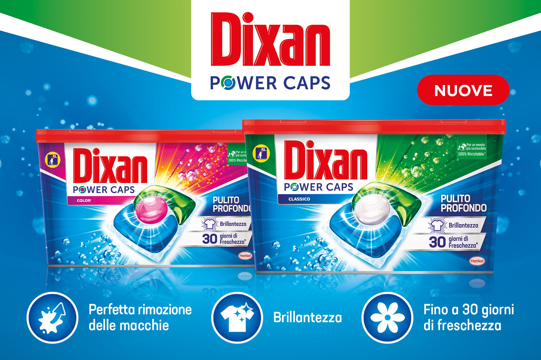 Nuove Dixan Power Caps: pulizia impeccabile, extra brillantezza ed extra freschezza per i tuoi capi