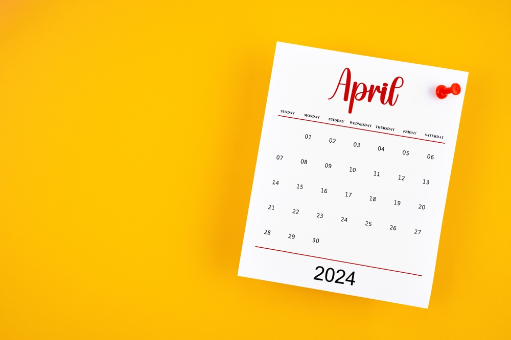 Calendario aprile 2024 da stampare: 9 modelli gratis