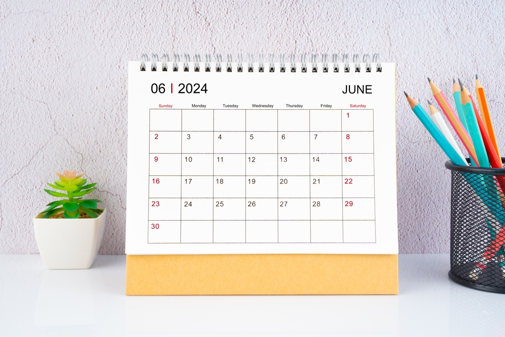 Calendario giugno 2024 da stampare gratis: 9 modelli