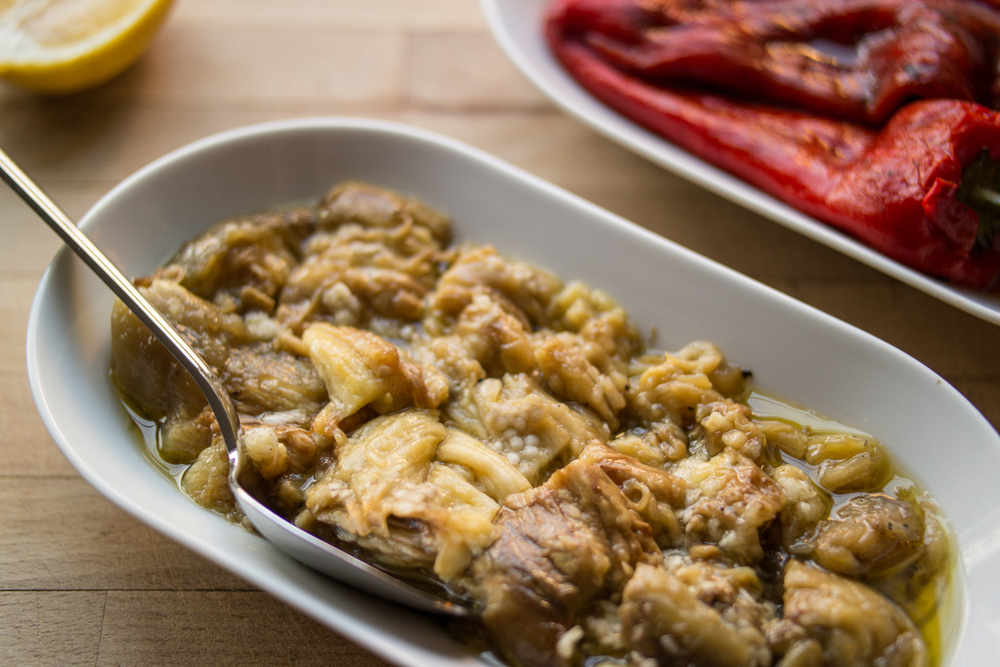 Melanzane in salsa all’aglio